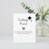College fund scan QR details toevoegen afstuderen  Briefkaart (Staand voorkant)