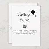 College fund scan QR details toevoegen afstuderen  Feestdagenkaart (Voorkant / Achterkant)