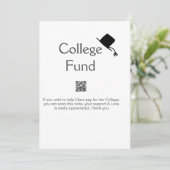 College fund scan QR details toevoegen afstuderen  Feestdagenkaart (Staand voorkant)