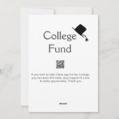 College fund scan QR details toevoegen afstuderen  Feestdagenkaart (Achterkant)
