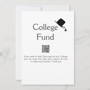 College fund scan QR details toevoegen afstuderen  Feestdagenkaart