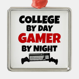 College Gamer Metalen Ornament