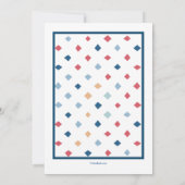 College gebonden afscheidsfeestuitnodiging kaart (Achterkant)