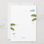 College Gebonden Groene en Gele Uitnodiging (Achterkant)