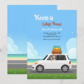 College gebonden mannelijke uitnodiging (Voorkant / Achterkant)