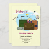 College gebonden Trunk Party uitnodigingen (Voorkant / Achterkant)