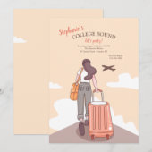 College gebonden Vrouw Party Uitnodiging (Voorkant / Achterkant)