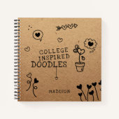 College geïnspireerd door Doodles Funny Girly, op  Notitieboek (Voorkant)