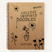 College geïnspireerd door Doodles Funny Girly, op  Notitieboek (Voorkant)