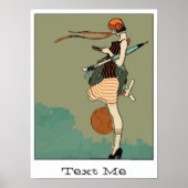 College Girl Texting Poster (Voorkant)