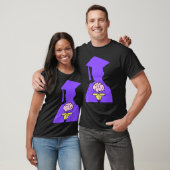 College Graduation Paarse middelbare school Afstud T-shirt (Unisex)
