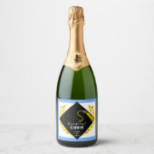 College Graduation Party Gift Sparkling Wijnetiket (Voorkant)