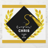 College Graduation Party Gift Sparkling Wijnetiket (Enkel label)