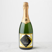 College Graduation Party Gift Sparkling Wijnetiket (Voorkant)