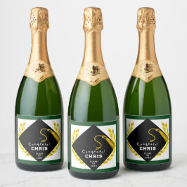 College Graduation Party Gift Sparkling Wijnetiket