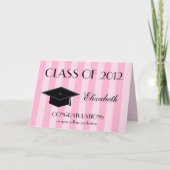 College Graduation Wenskaart — Roze Kaart (Voorkant)