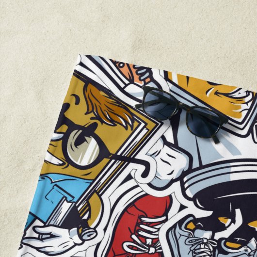 College Graffiti Strandlaken (In situ)