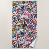 College Graffiti Strandlaken (Voorkant)