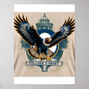 College: Hawk Logo Poster