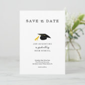 College High School Afstuderen Save the Date Kaart (Staand voorkant)