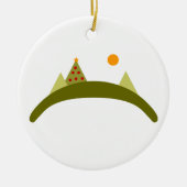 College Hill Keramisch Ornament (Voorkant)