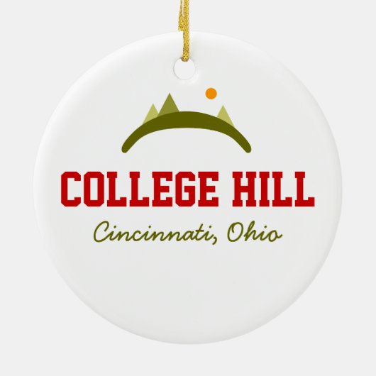 College Hill Keramisch Ornament (Achterkant)