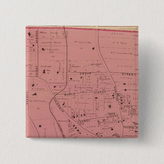 College Hill, Ohio Vierkante Button 5,1 Cm (Voorkant)