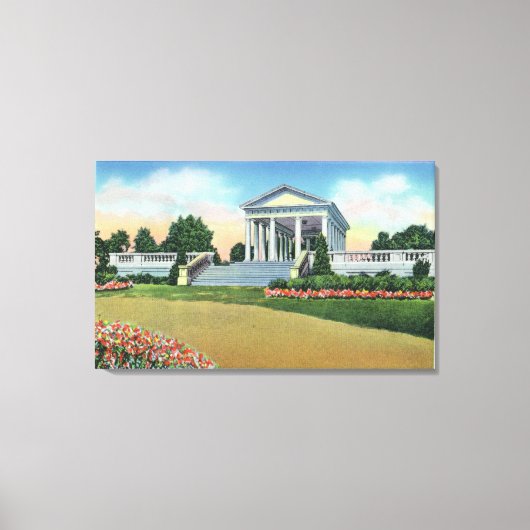 College Hill Park Uitzicht van Dudley Memorial Canvas Afdruk (Voorkant)