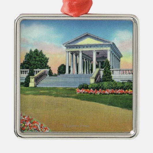 College Hill Park Uitzicht van Dudley Memorial Metalen Ornament (Voorkant)