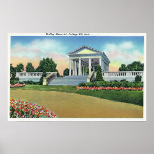 College Hill Park Uitzicht van Dudley Memorial Poster