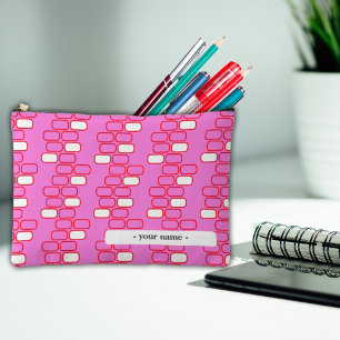 College Hoesje Pouch Roze Retro Aanpassen Etui