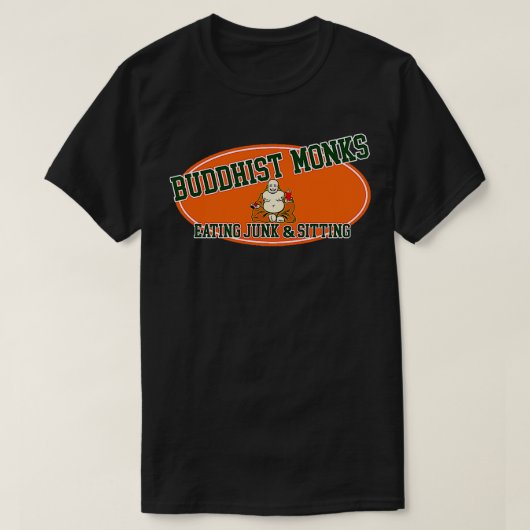 College Hunks boeddhistische monniken eten junk en T-shirt (Design voorkant)