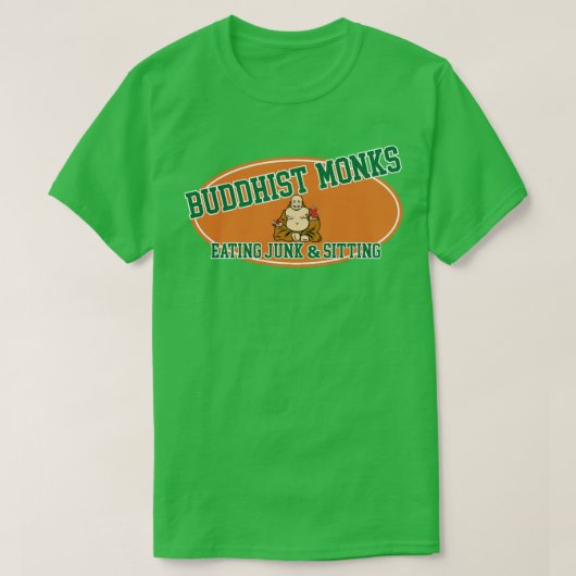 College Hunks boeddhistische monniken eten junk en T-shirt (Design voorkant)