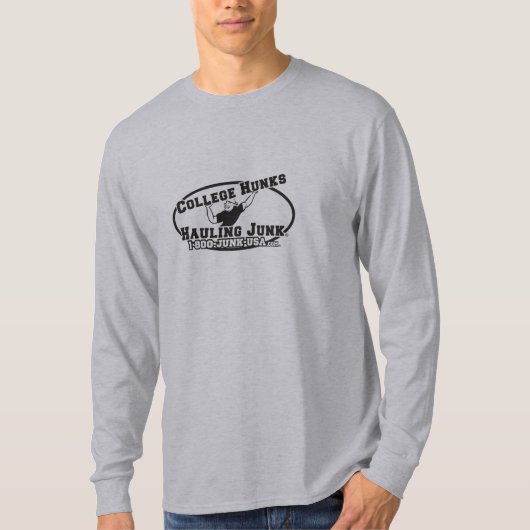 College Hunks Hauling Junk Black and White T-shirt (Voorkant)