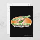 College Hunks Hauling Junk Officiële Logo Briefkaart (Voorkant / Achterkant)