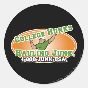 College Hunks Hauling Junk Officiële Logo Ronde Sticker