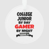 College Junior bij Day Gamer bij nacht Ornament (achterkant)
