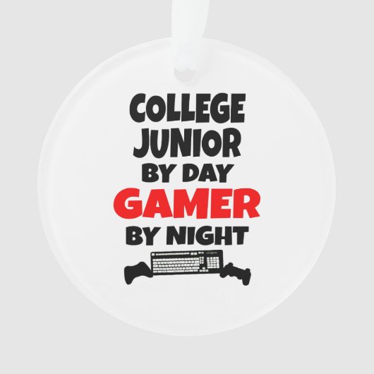College Junior bij Day Gamer bij nacht Ornament (voorkant)