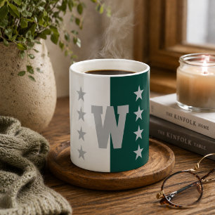 College Kleuren Hunter Groen & Wit Koffiemok