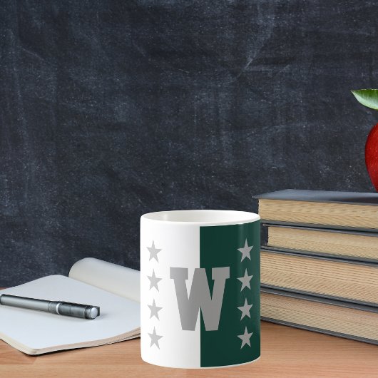 College Kleuren Hunter Groen & Wit Koffiemok