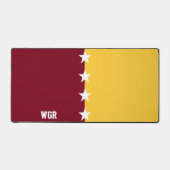 College Kleuren Maroon & Goud Monogram Bureaumat (Voorkant)