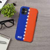 College Kleuren Royal Blauw & Sinaasappel Case-Mate iPhone Case