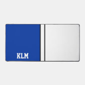 College Kleuren Royal Blauw & Wit Monogram Bureaumat (Voorkant)