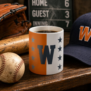 College Kleuren Verbrand Sinaasappel, Donkergrijs  Koffiemok