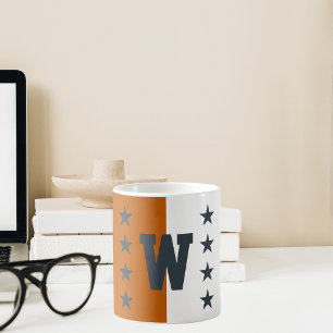 College Kleuren Verbrand Sinaasappel, Donkergrijs  Koffiemok