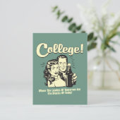 College: Leiders Drink Morgen vandaag Briefkaart (Staand voorkant)