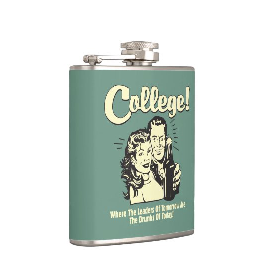 College: Leiders Drink Morgen vandaag Heupfles (Rechts)