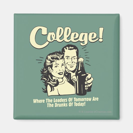 College: Leiders Drink Morgen vandaag Magneet (Voorkant)