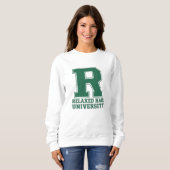 College Letter Relaxed Hair Love Graphic Pullover (Voorkant volledig)