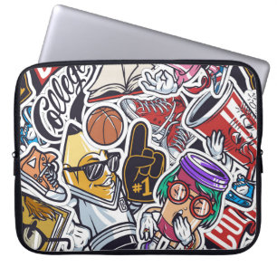College Leuk, Kleurrijk  Patroon Laptop Sleeve